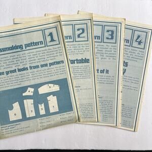 Vintage Designer Sewing Patterns Uncut Lot Of 4 Dresses Skirts Pants 70s